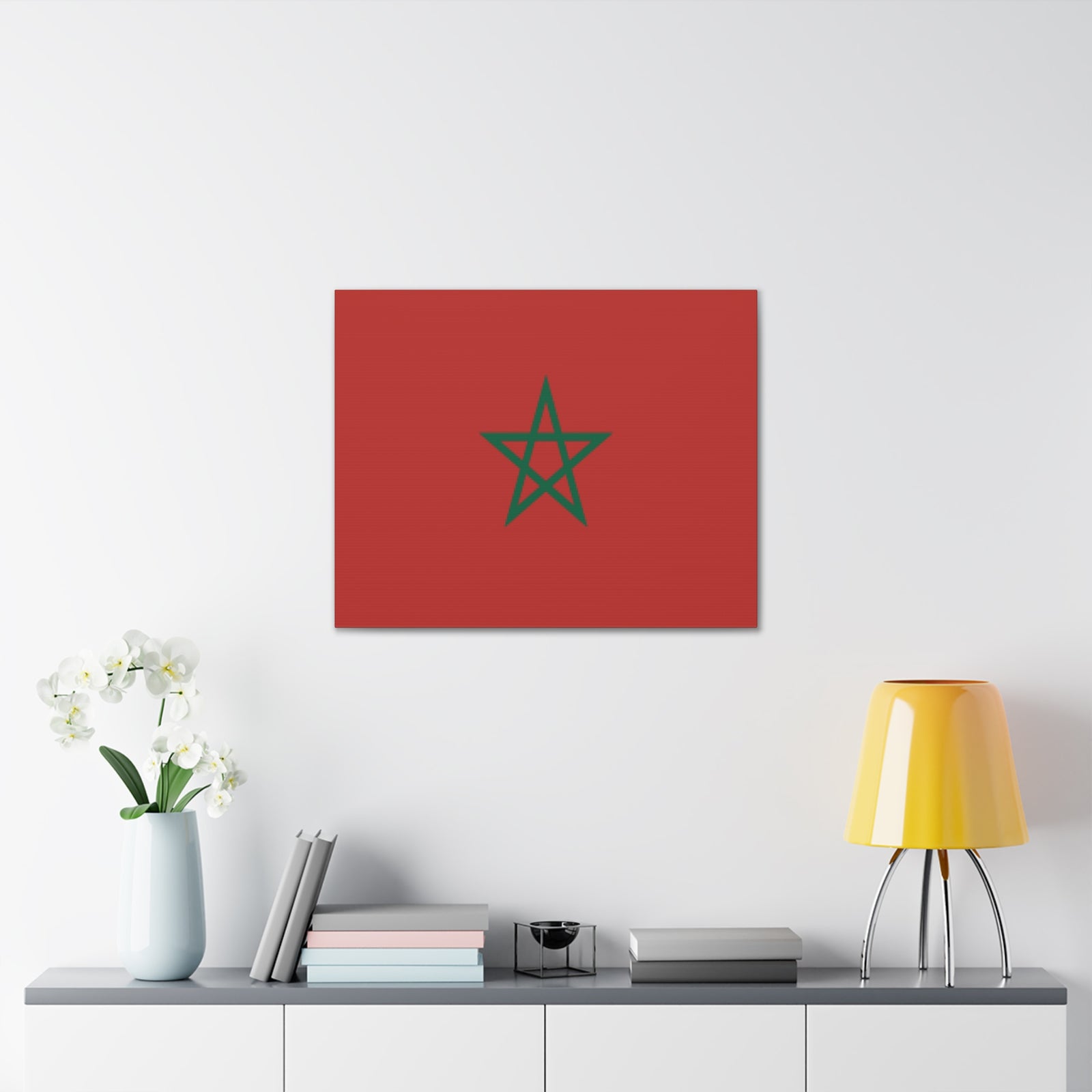 Morocco Country Flag Canvas Vibrant Wall Art Unframed Home Decor-Express Your Love Gifts