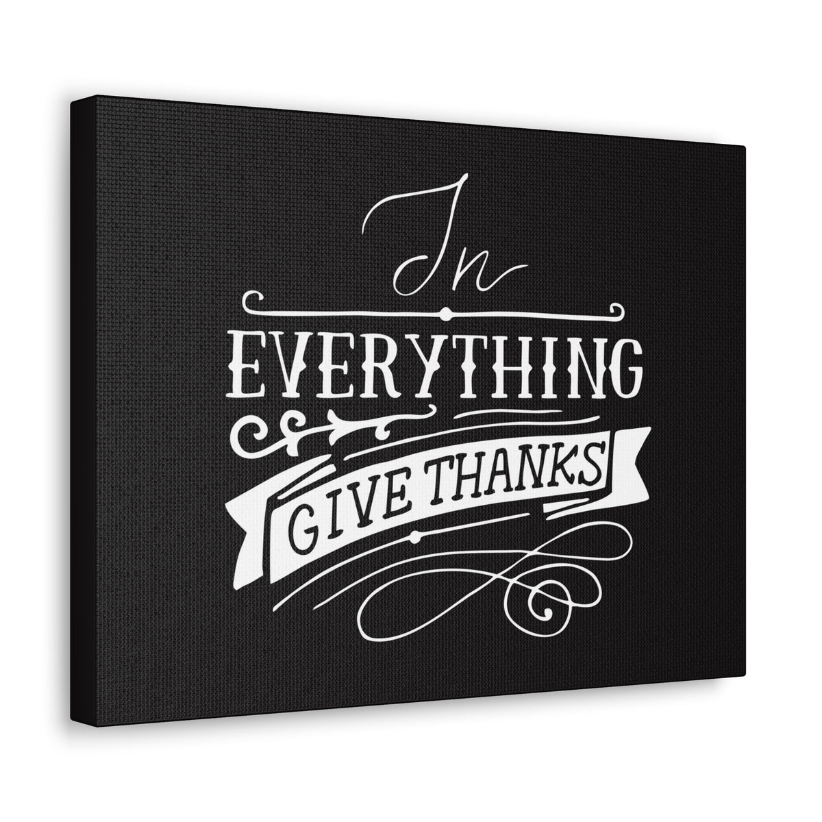 Scripture Canvas In Everything Give Thanks 1 Thessalonians 5:16-18 Christian Wall Art Bible Verse Print Ready To Hang-Express Your Love Gifts