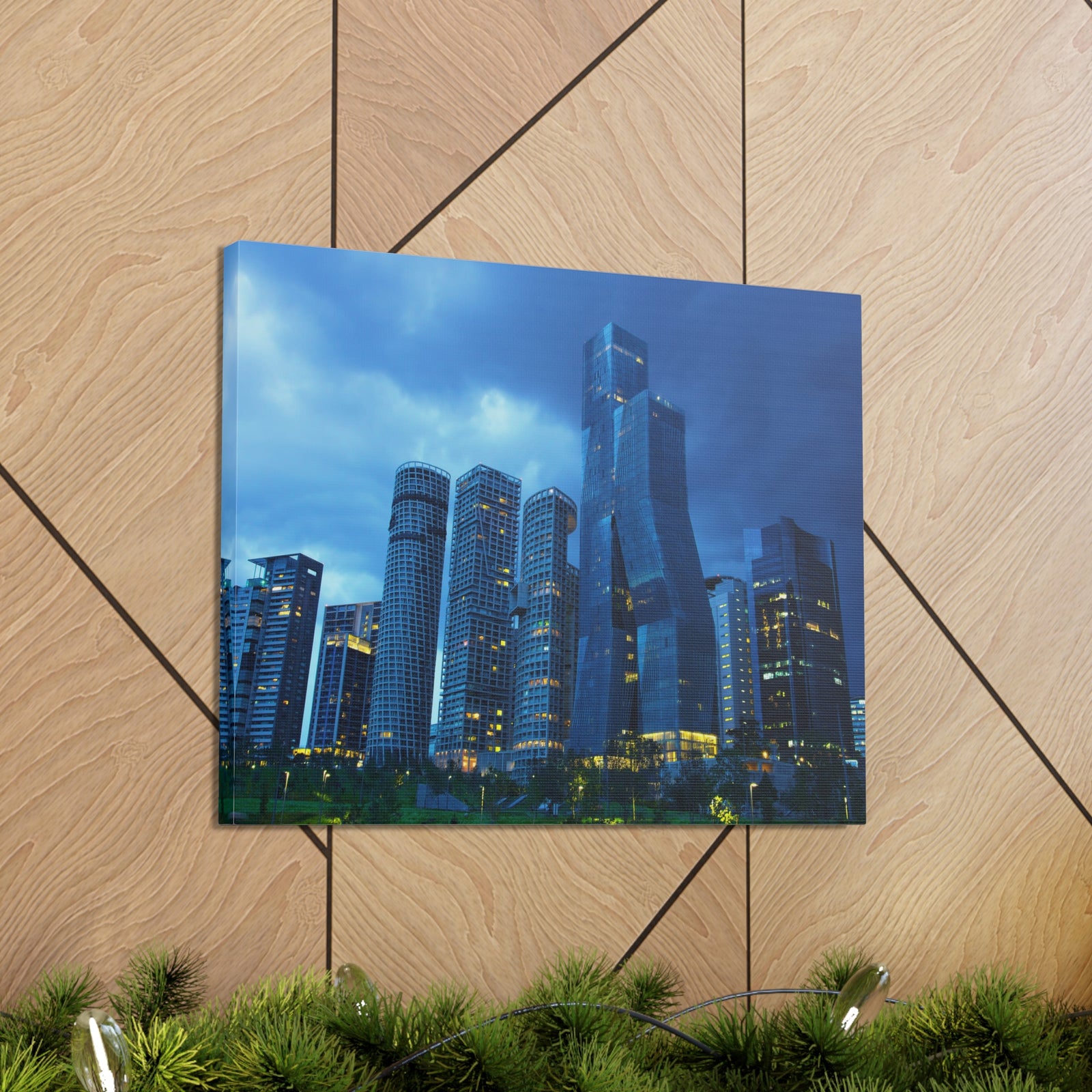 Mexico City Night Skyline Canvas Artwork High-Quality Breathtaking Stunning Cityscape for Home Decor Ready to Hang-Express Your Love Gifts