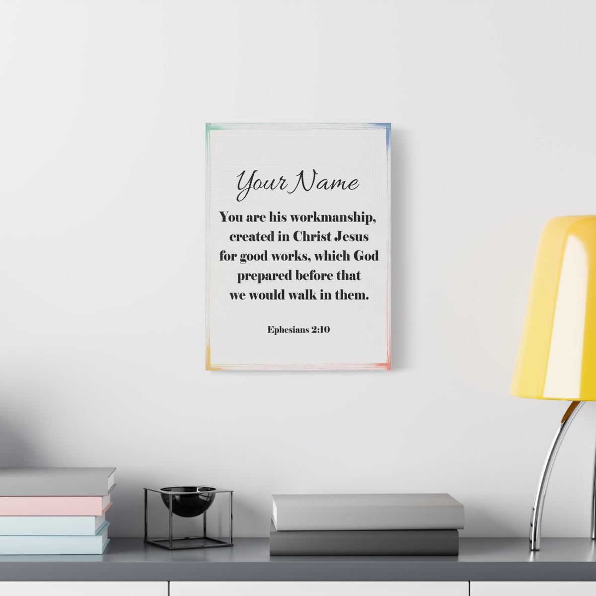 Scripture Walls Personalized Ephesians 2:10 Bible Chapter Canvas Christian Wall Art Ready to Hang-Express Your Love Gifts