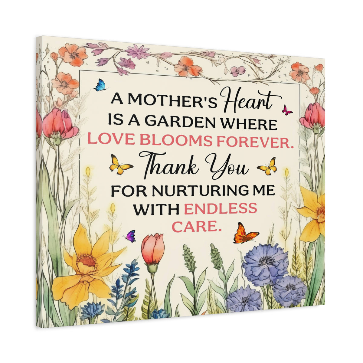 To Mom A Mother's Heart Inspirational Quote – Elegant Home Décor-Express Your Love Gifts
