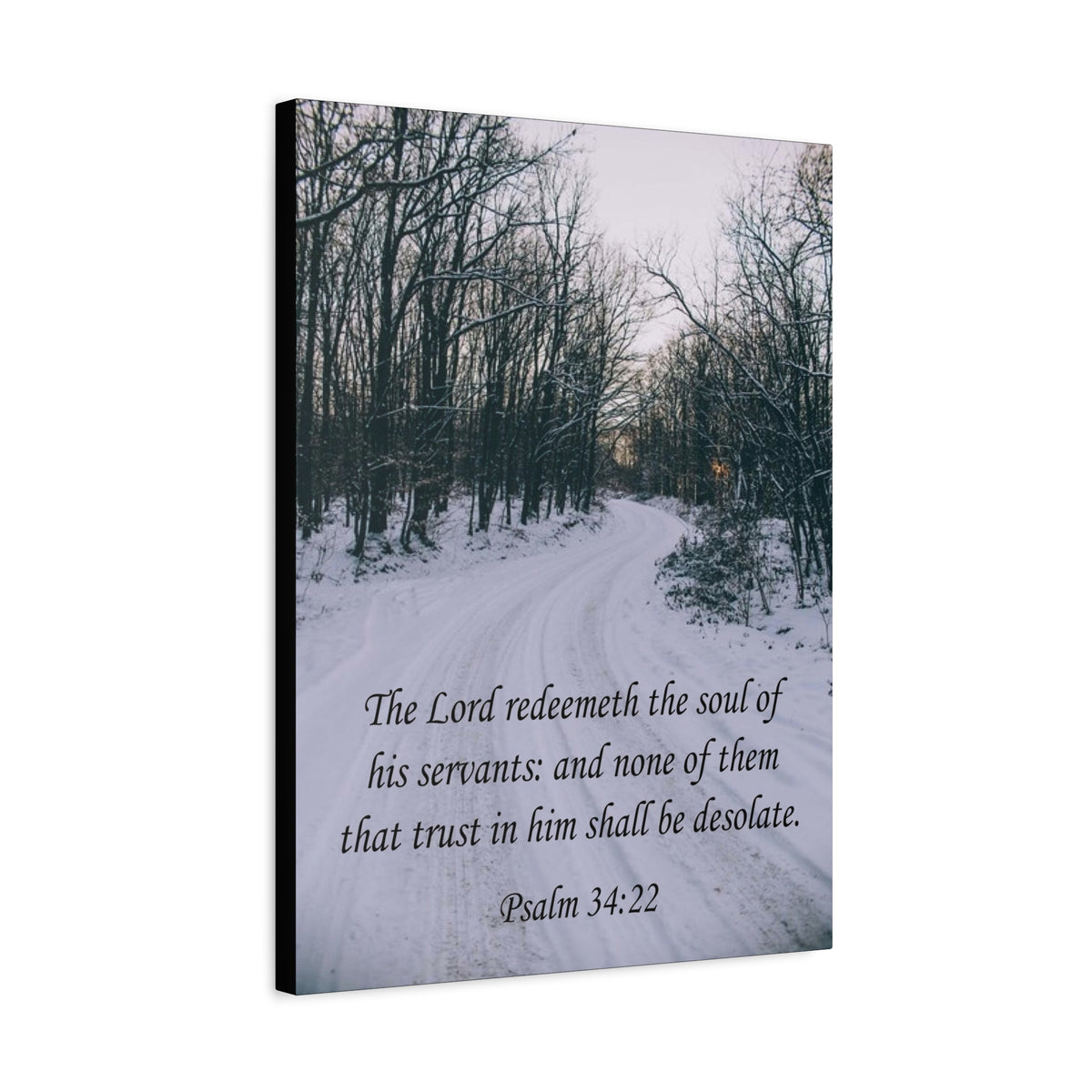 Bible Verse Canvas The Lord Redeemeth The Soul Psalm 34:22 Christian Home Décor Wall Art Scripture Ready to Hang Faith Print-Express Your Love Gifts