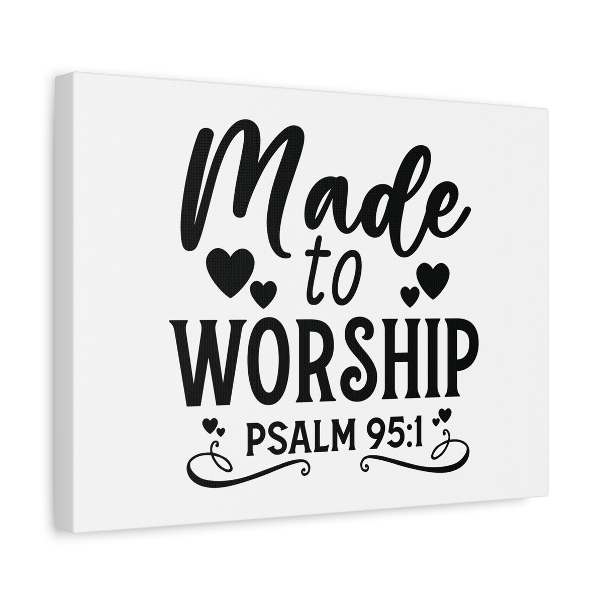 Scripture Walls Worship Psalm 95:1 Hearts Bible Verse Canvas Christian Wall Art Ready to Hang-Express Your Love Gifts