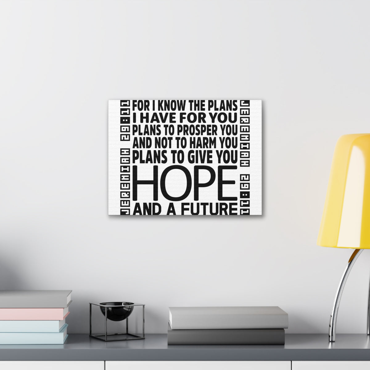 Scripture Walls Jeremiah 29:11 Hope and Future Bible Verse Canvas Christian Wall Art Ready to Hang Unframed-Express Your Love Gifts
