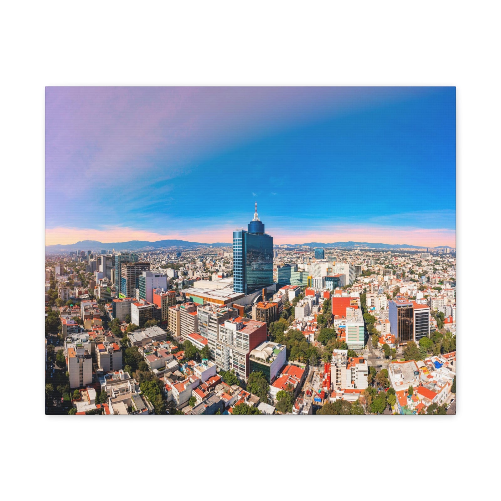 Mexico City Daytime Skyline Canvas Artwork High-Quality Breathtaking Stunning Cityscape for Home Decor Ready to Hang-Express Your Love Gifts