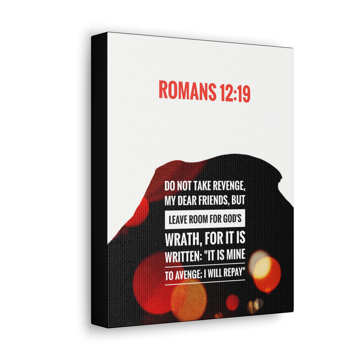 Scripture Canvas Leave Room For God's Wrath Romans 12:19 Christian Wall Art Bible Verse Print Ready to Hang-Express Your Love Gifts