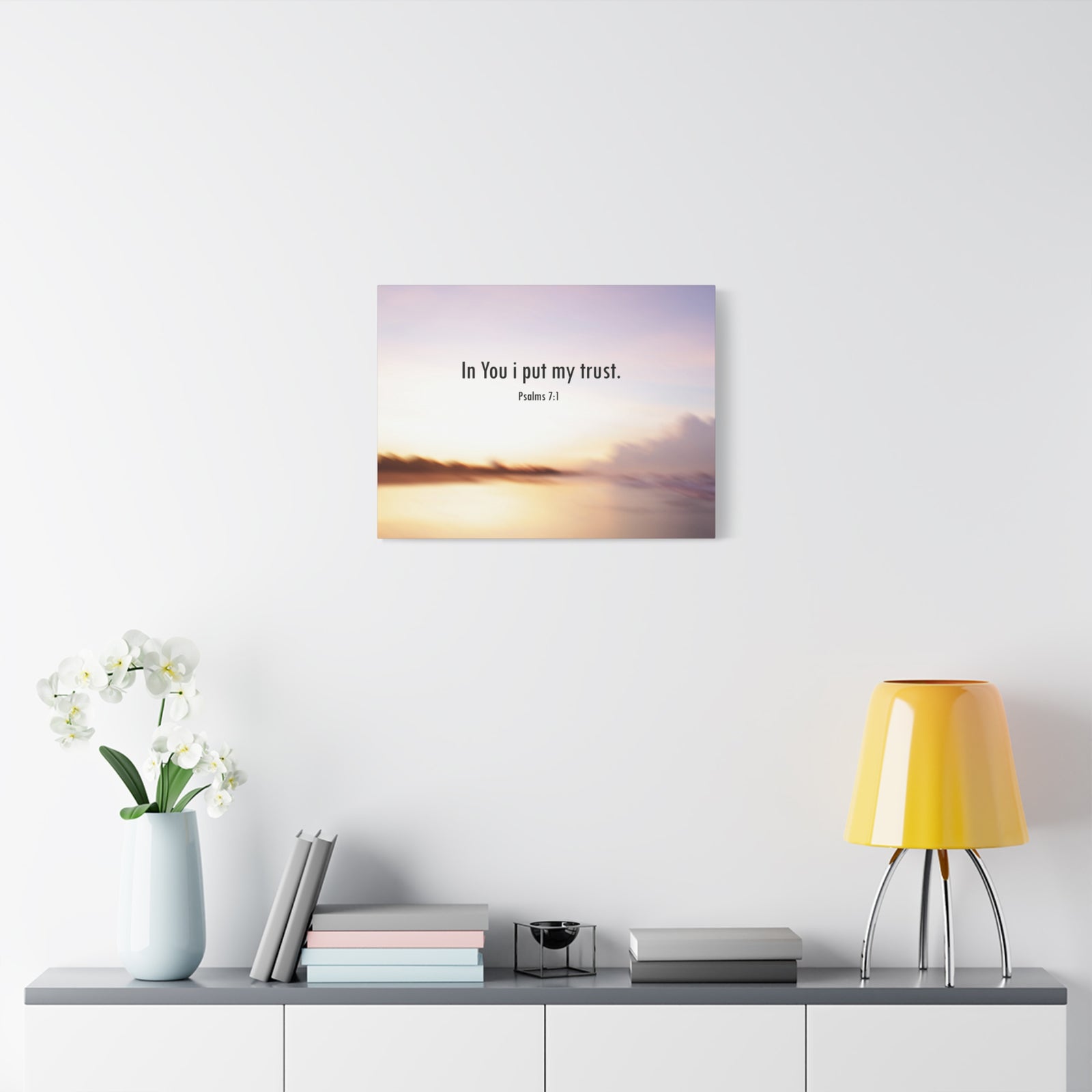 Scripture Canvas Put My Trust Psalms 7:1 Christian Wall Art Bible Verse Print Ready to Hang-Express Your Love Gifts
