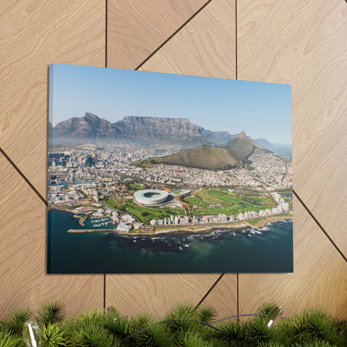 Cape Town Daytime Skyline Canvas Artwork High-Quality Breathtaking Stunning Cityscape for Home Decor Ready to Hang-Express Your Love Gifts