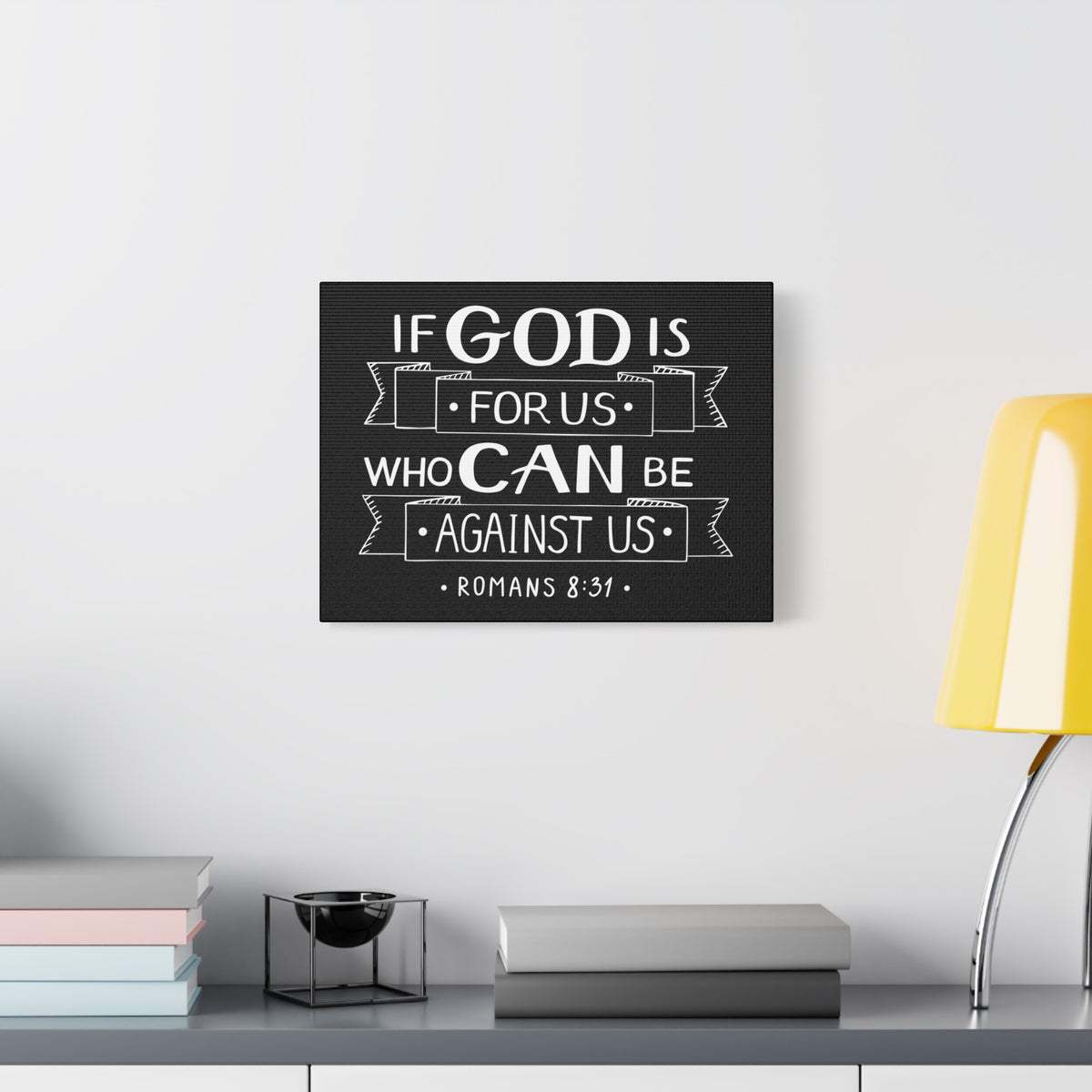 Scripture Canvas God For Us Matthew 6:33 Christian Wall Art Bible Verse Print Ready to Hang-Express Your Love Gifts