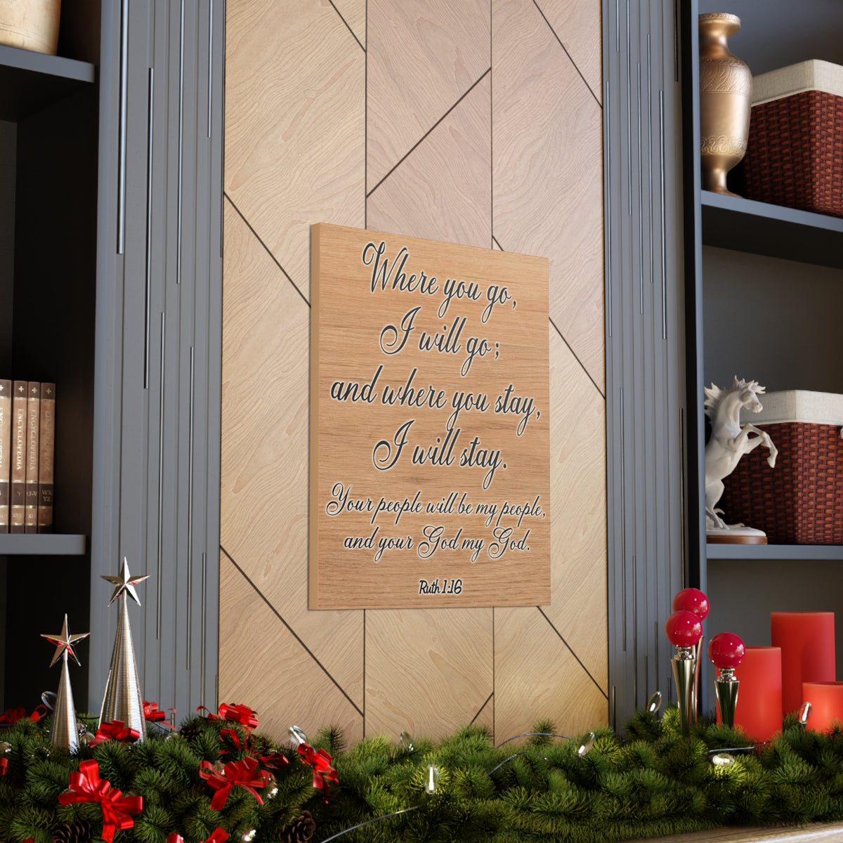 Scripture Walls Where You Go I Will Go Ruth 1:16 Christian Wall Art Print Ready to Hang Unframed-Express Your Love Gifts