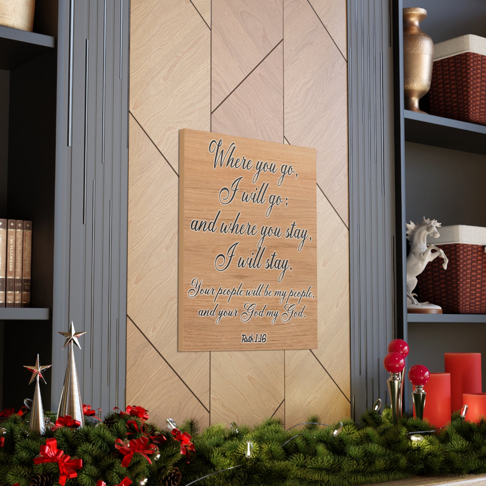 Scripture Walls Where You Go I Will Go Ruth 1:16 Christian Wall Art Print Ready to Hang Unframed-Express Your Love Gifts