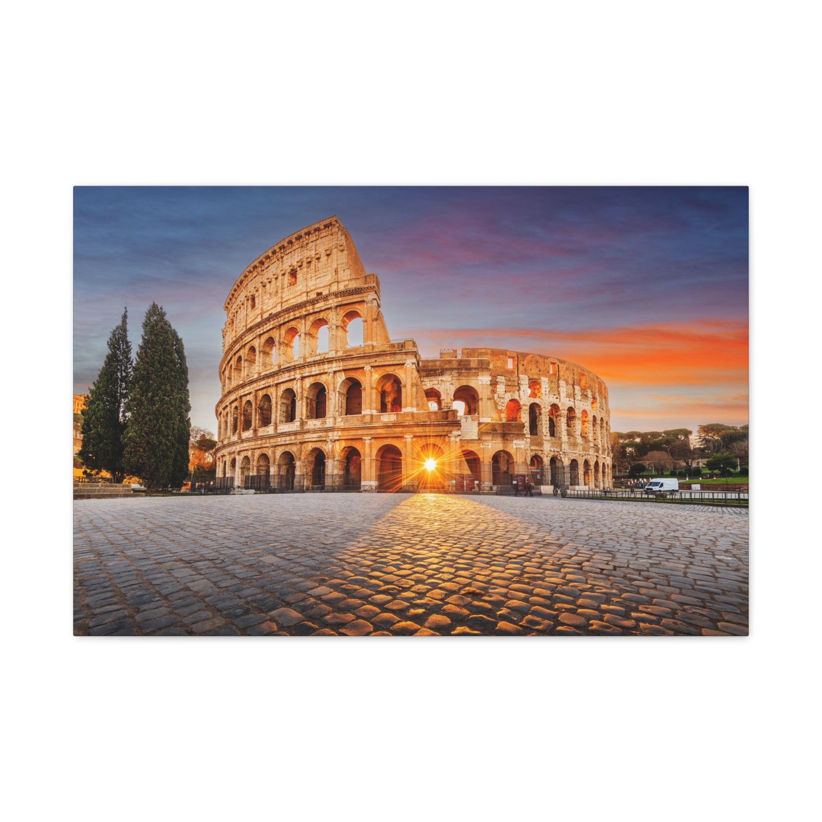 Colosseum in Rome Night Modern Multicolor Scenic Nature Photography Canvas Home Office Decor Ready to Hang-Express Your Love Gifts