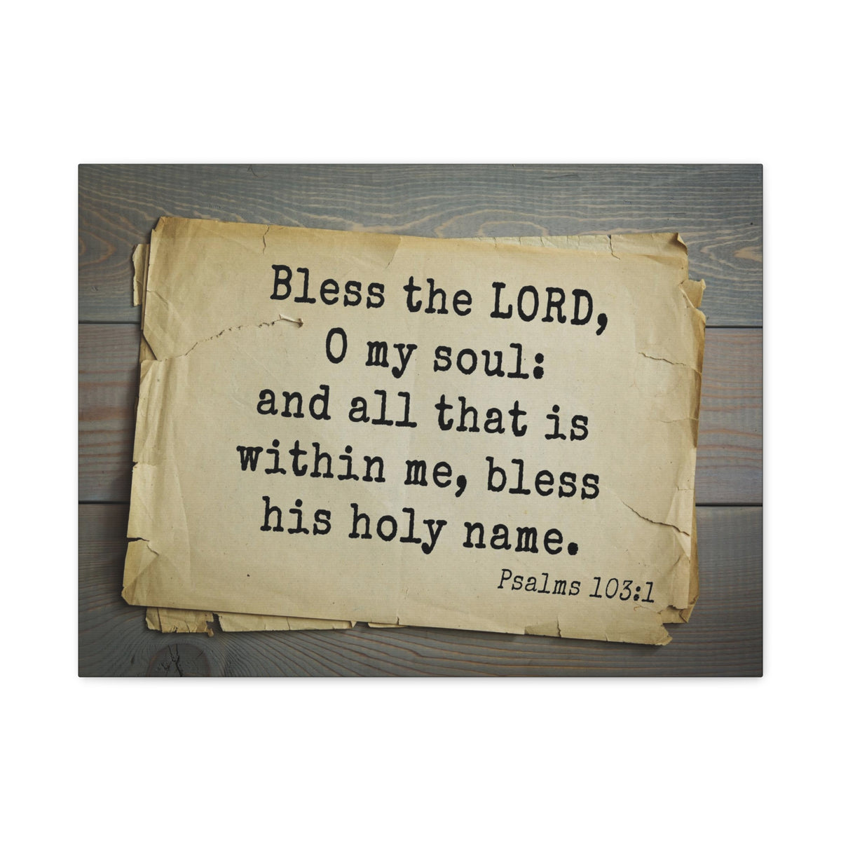 Scripture Walls Bless The Lord Psalms 103:1Bible Verse Canvas Christian Wall Art Bible Verse Print Ready To Hang-Express Your Love Gifts