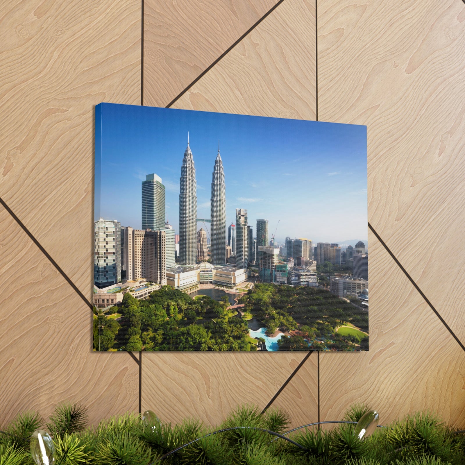 Kuala Lumpur Daytime Skyline Canvas Artwork High-Quality Breathtaking Stunning Cityscape for Home Decor Ready to Hang-Express Your Love Gifts