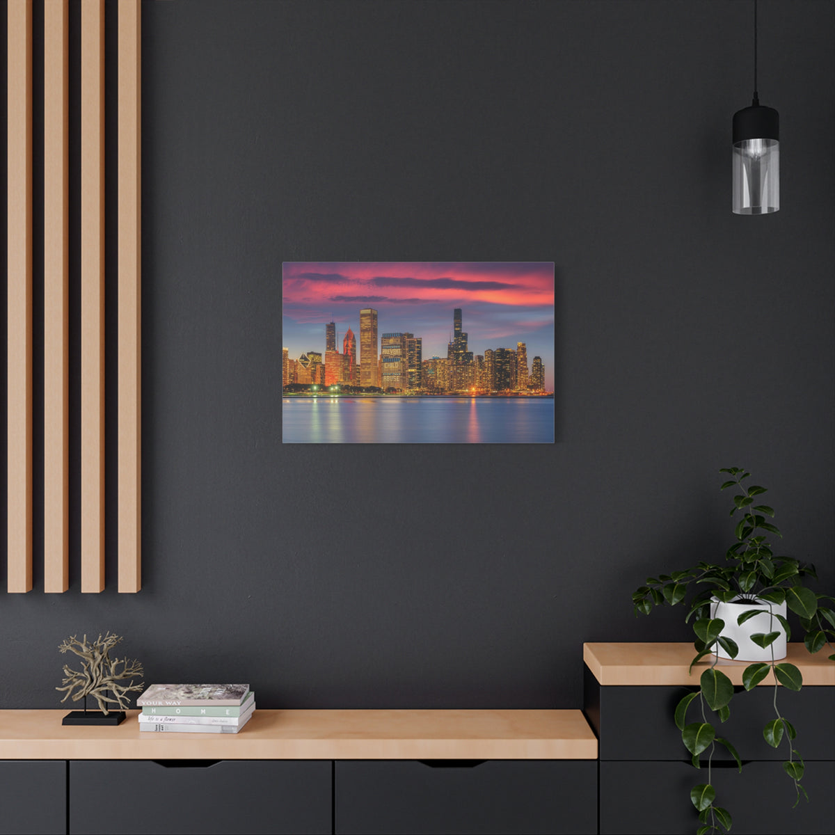 Las Vegas Night Skyline Canvas Artwork High-Quality Breathtaking Stunning Cityscape for Home Decor Ready to Hang-Express Your Love Gifts