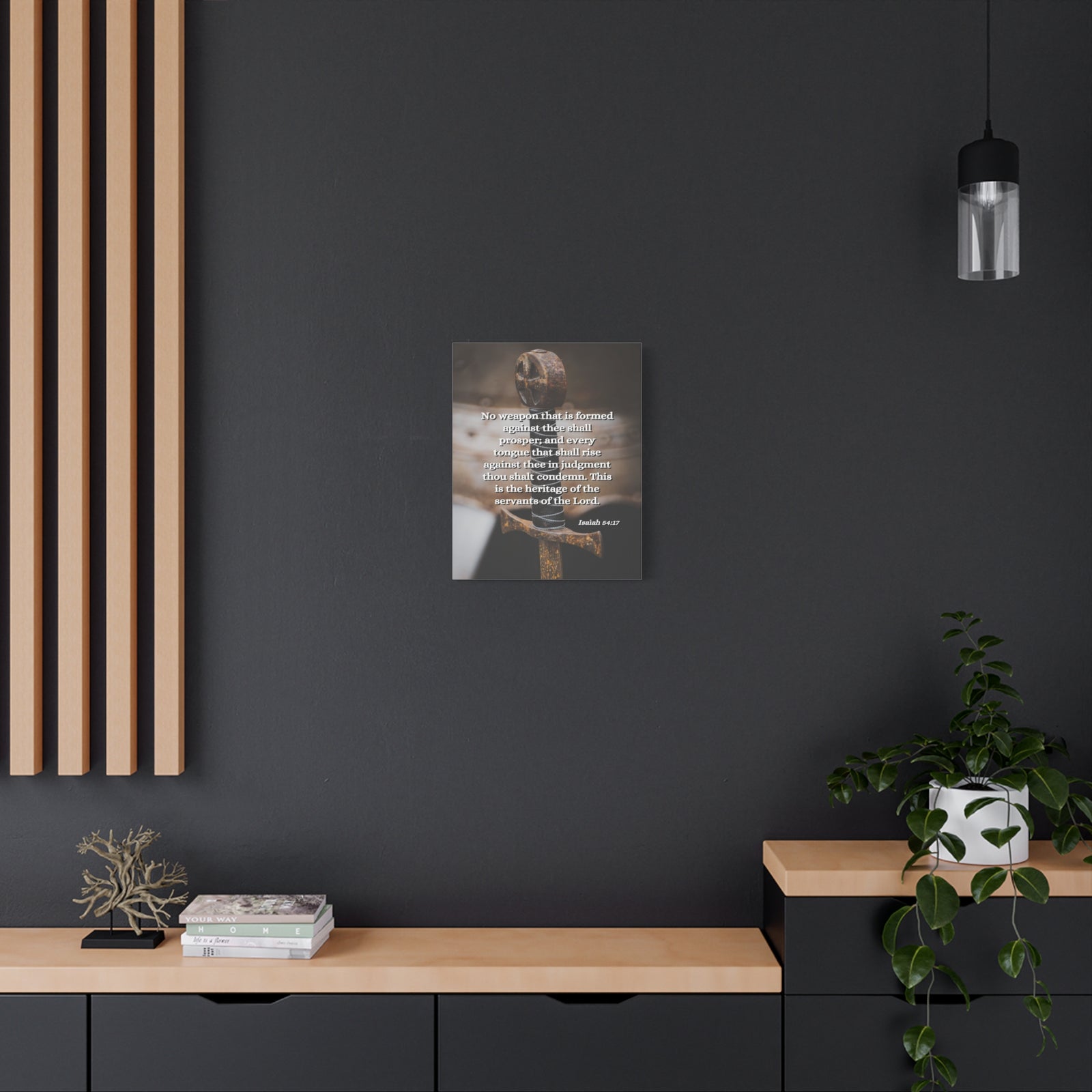 Scripture Walls No Weapon Isaiah 54:17 Bible Verse Canvas Christian Wall Art Ready to Hang-Express Your Love Gifts