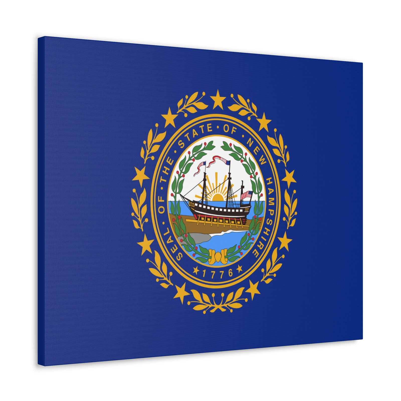 New Hampshire Stage Flag Canvas Vibrant Wall Art Unframed Home Decor-Express Your Love Gifts