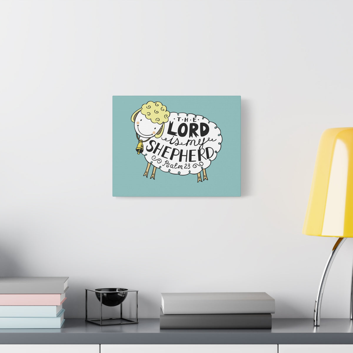 Scripture Canvas The Lord Is My Shepherd Psalm 23 Christian Wall Art Bible Verse Print Ready To Hang-Express Your Love Gifts