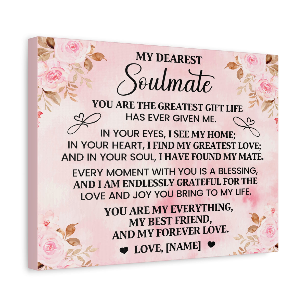 Personalized You Are The Greatest Gift Romantic Inspirational Print Ready to Hang Artwork Unframed-Express Your Love Gifts