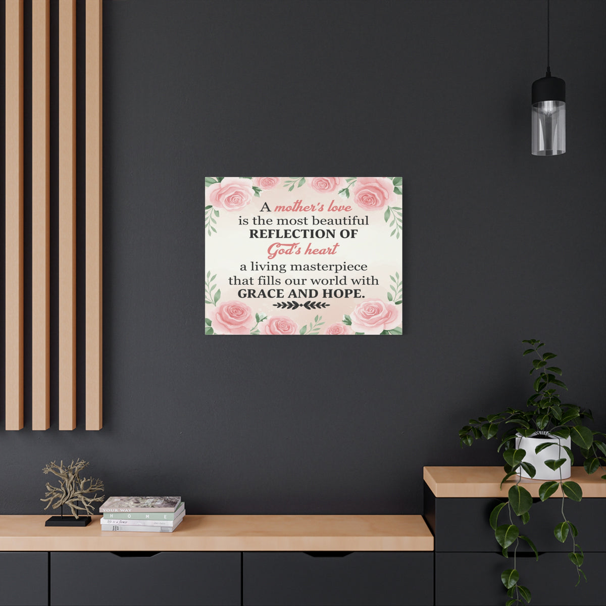 Inspirational Canvas Grace and Hope Wall Decor for Home Office Gym Inspiring Success Quote Print Ready to Hang Unframed-Express Your Love Gifts