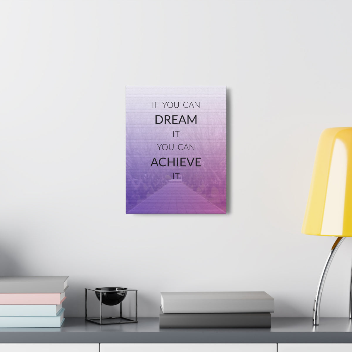 Inspirational Quote Canvas If You Can Dream Motivational Print Ready to Hang Artwork-Express Your Love Gifts