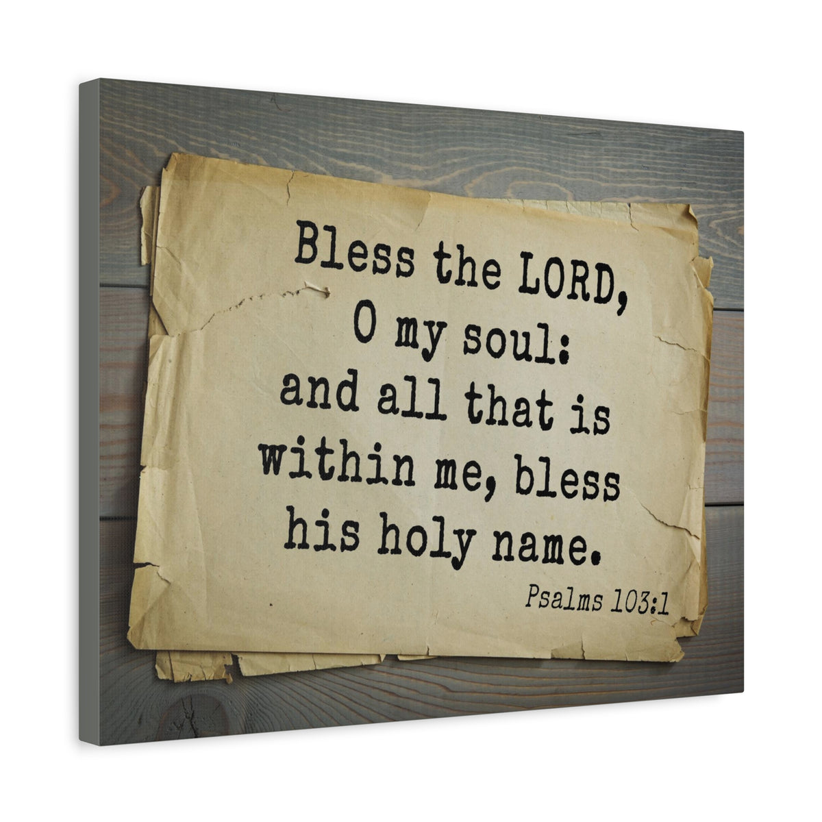 Scripture Walls Bless The Lord Psalms 103:1Bible Verse Canvas Christian Wall Art Bible Verse Print Ready To Hang-Express Your Love Gifts