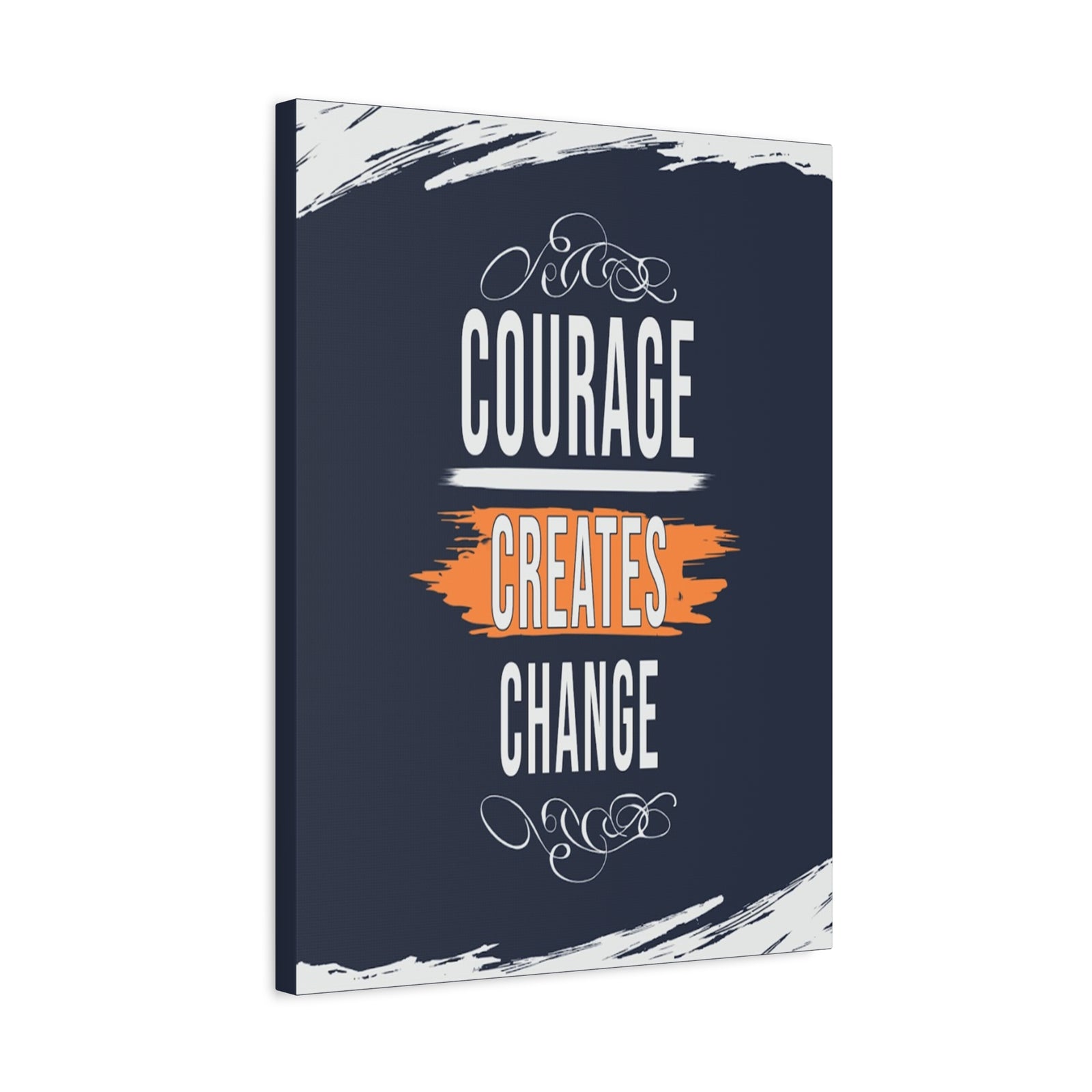Courage Creates Change Inspirational Motivational Quote Canvas Wall Art for Home Decor Ready-to-Hang-Express Your Love Gifts