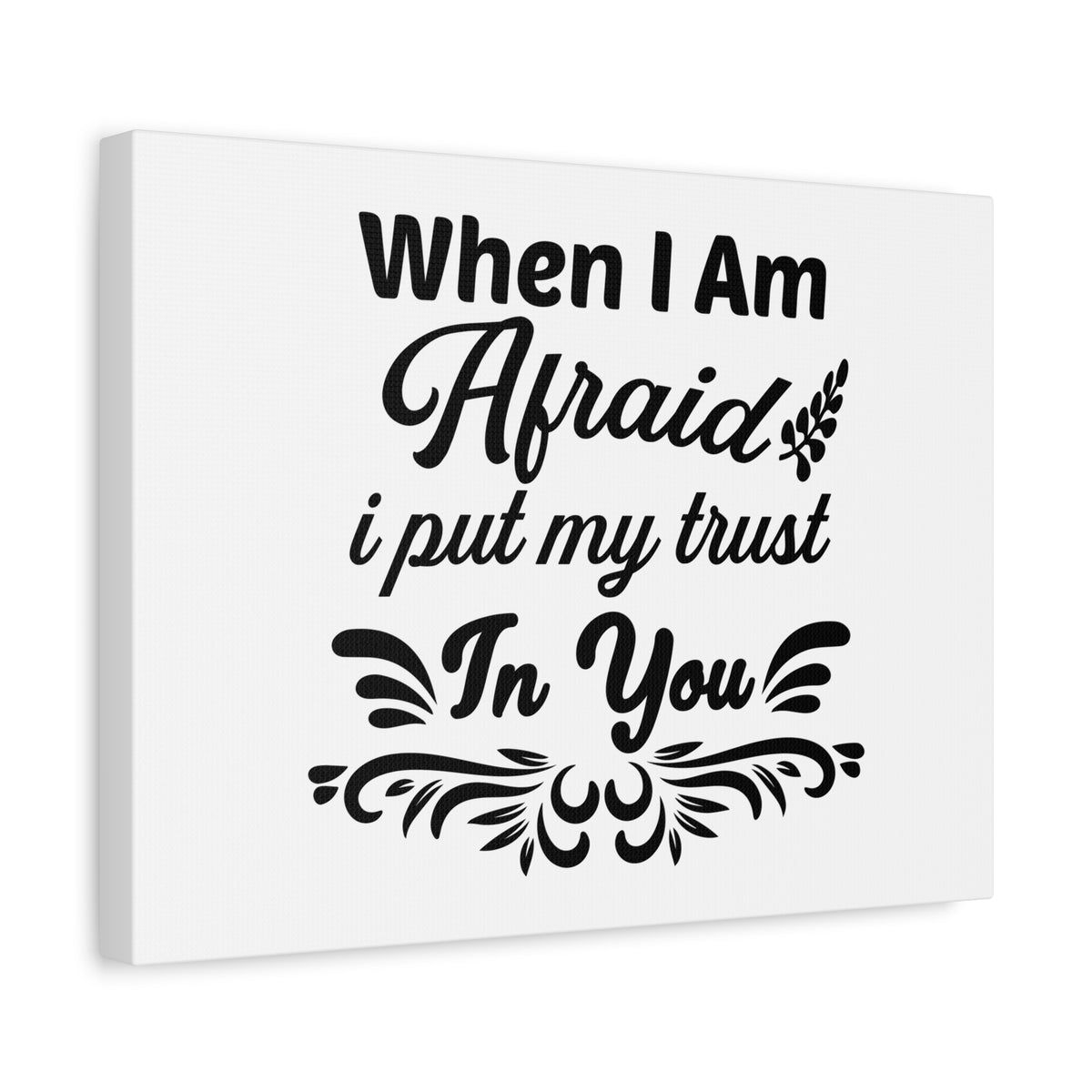 Scripture Canvas I Put My Trust In You Psalm 9:10 Leaves Christian Wall Art Bible Verse Print Ready to Hang-Express Your Love Gifts