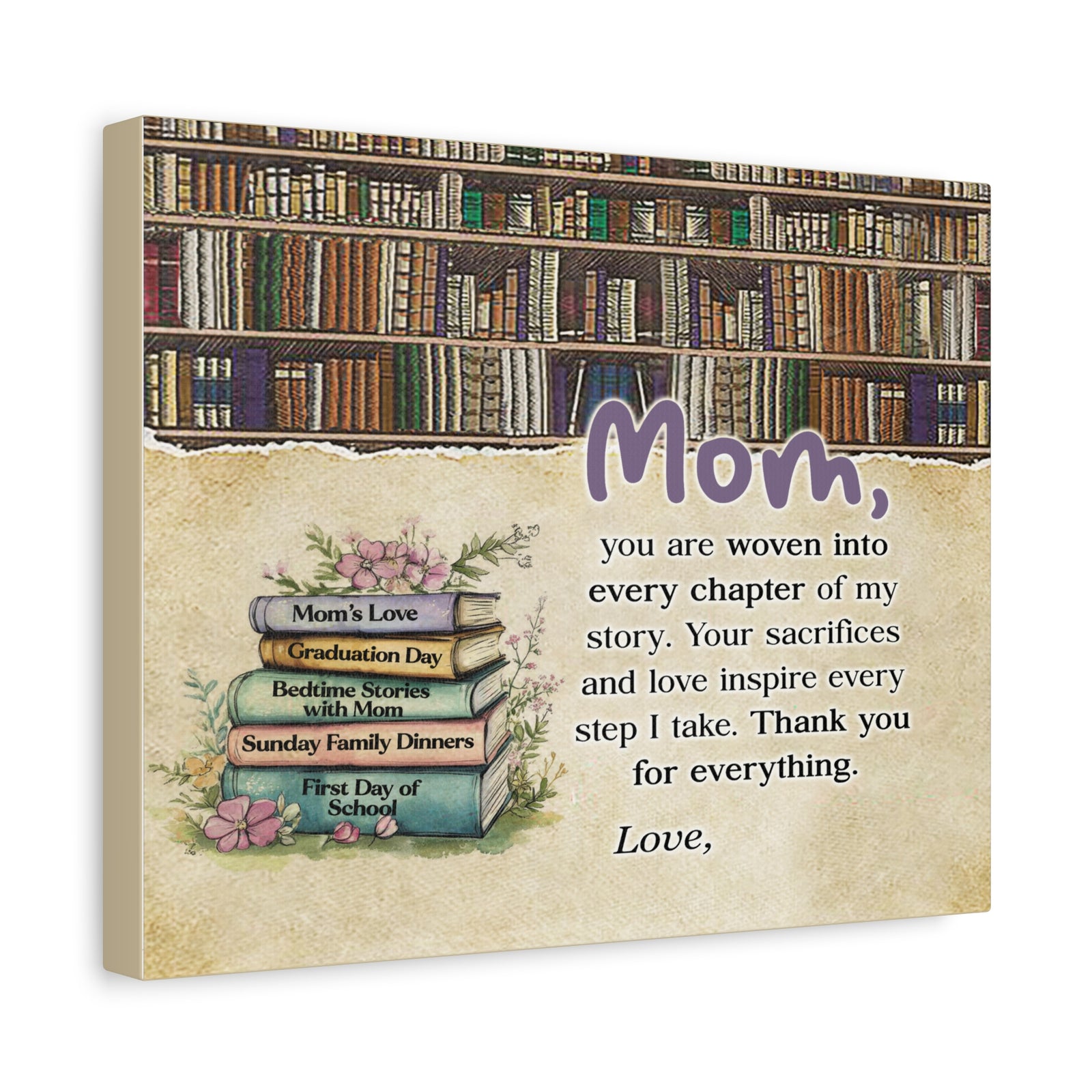 Personalized To My Mom Every Chapter Inspirational Quote – Elegant Home Décor-Express Your Love Gifts