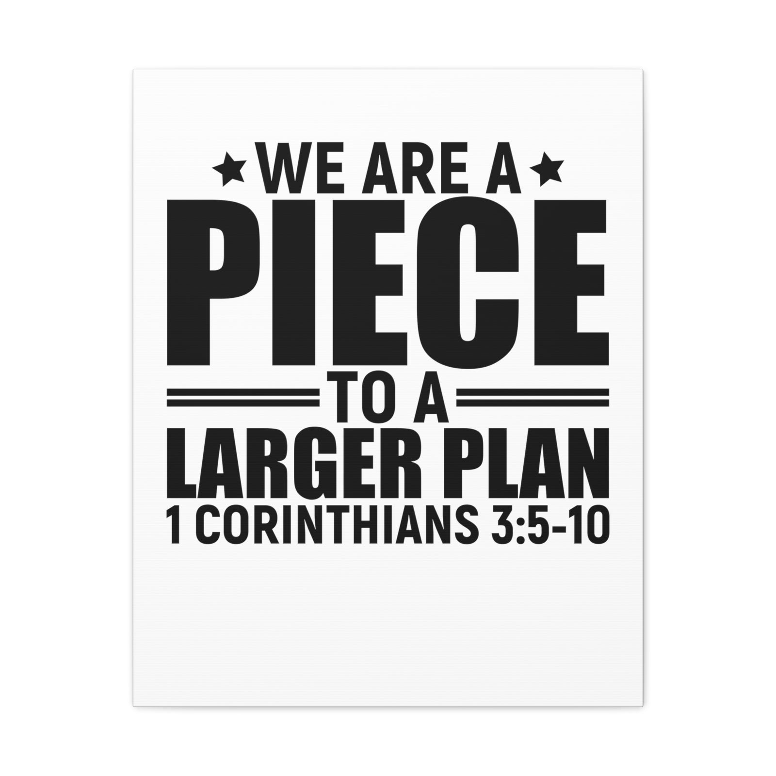 Scripture Walls 1 Corinthians 3:5-10 We Are a Piece Bible Verse Canvas Christian Wall Art Ready to Hang Unframed-Express Your Love Gifts
