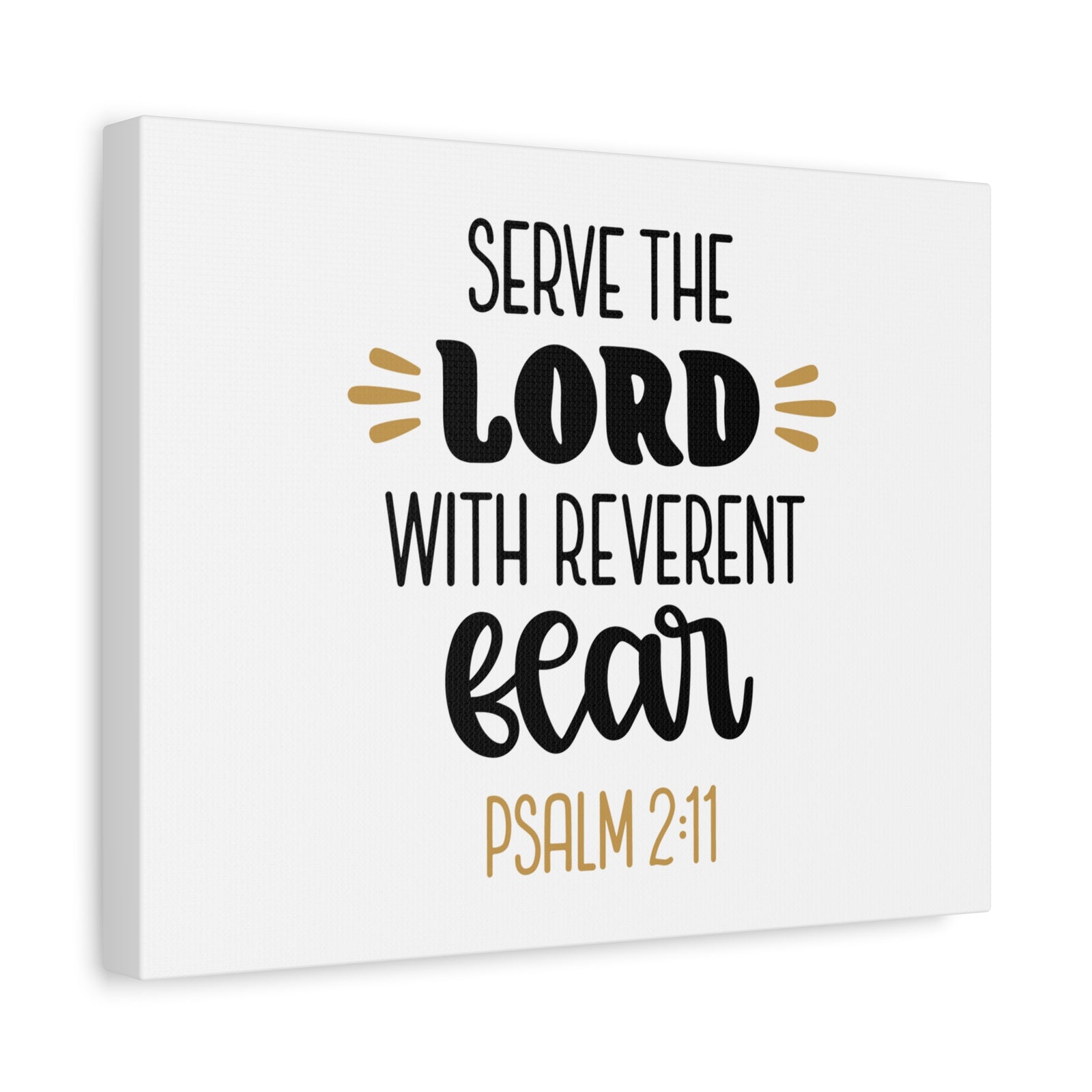 Scripture Canvas Serve The Lord Psalm 2:11 Christian Wall Art Bible Verse Print Ready to Hang-Express Your Love Gifts