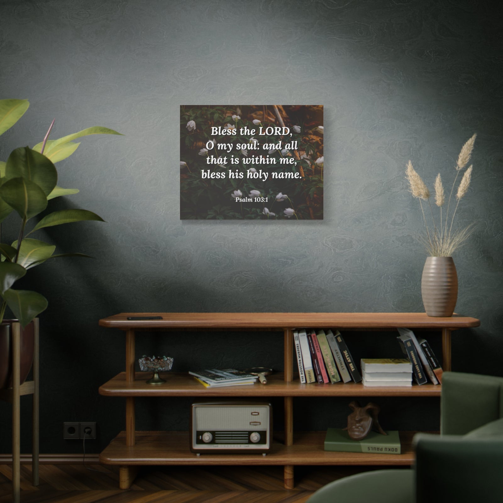Scripture Walls Bless The LORD Psalm 103:1 Bible Verse Canvas Christian Wall Art Ready to Hang-Express Your Love Gifts