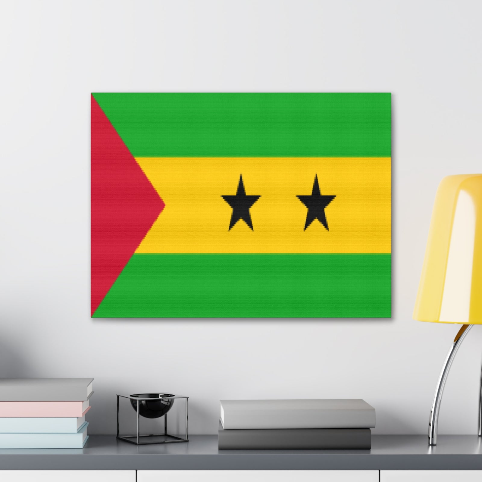 Sao Tome and Principe Country Flag Canvas Vibrant Wall Art Unframed Home Decor-Express Your Love Gifts
