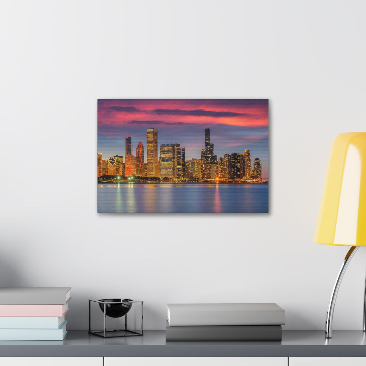 Las Vegas Night Skyline Canvas Artwork High-Quality Breathtaking Stunning Cityscape for Home Decor Ready to Hang-Express Your Love Gifts