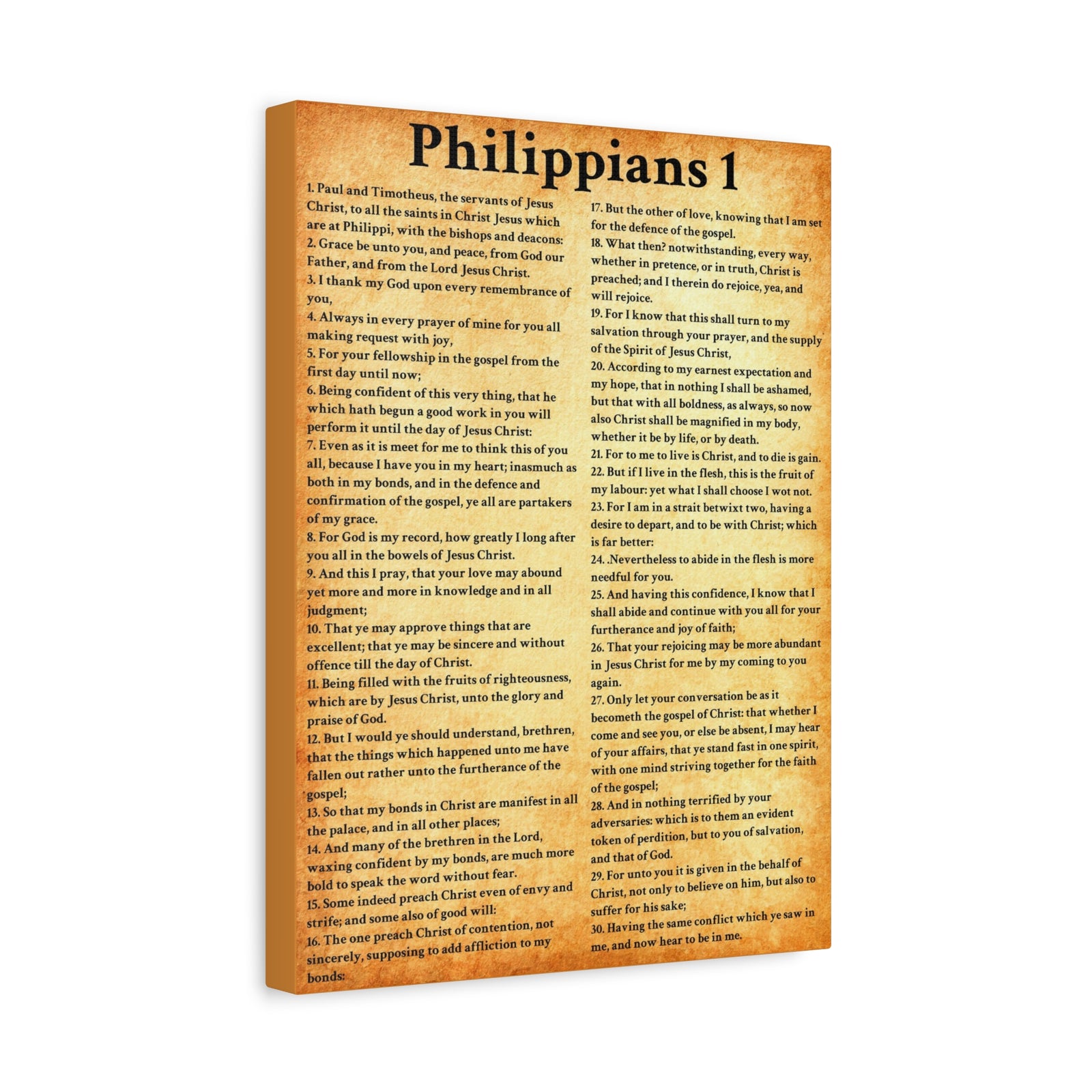 Scripture Walls Philippians 1 Gold Bible Verse Canvas Christian Wall Art Ready to Hang Unframed-Express Your Love Gifts