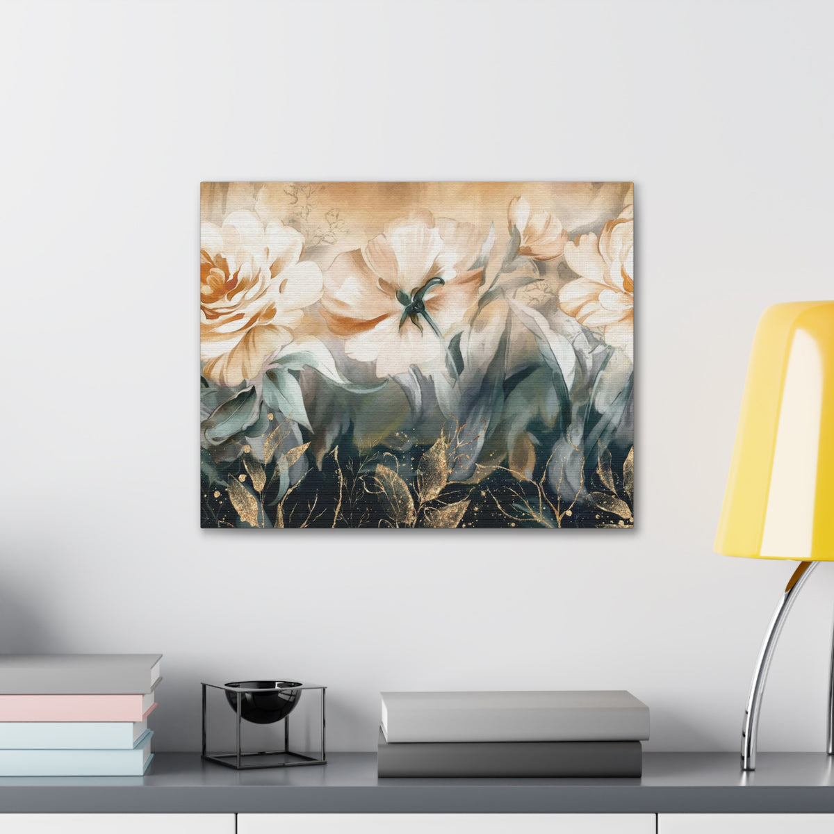 Oil Painting With Flower Rose Peonies Flower Canvas Wall Art for Home Decor Ready-to-Hang-Express Your Love Gifts