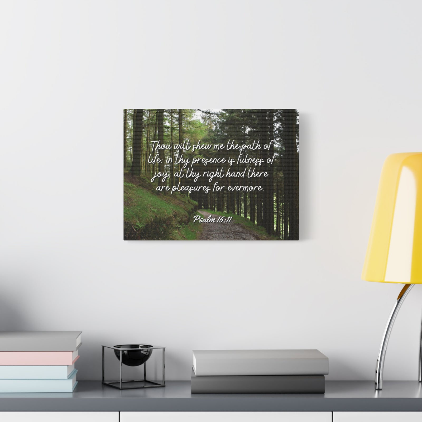 Scripture Walls The Path Of Life Psalm 16:11 Bible Verse Canvas Christian Wall Art Ready to Hang-Express Your Love Gifts
