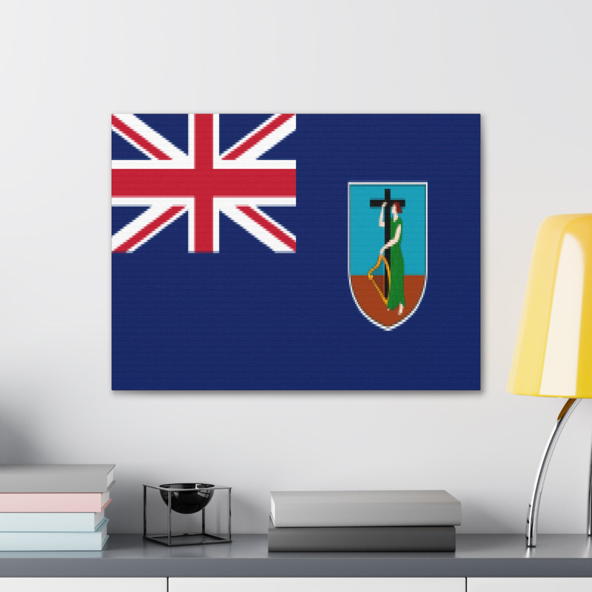 Montserrat Country Flag Canvas Vibrant Wall Art Unframed Home Decor-Express Your Love Gifts