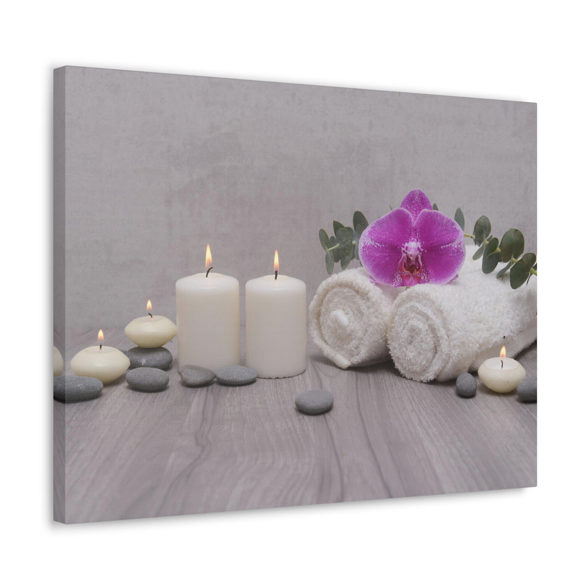 Towel with Green Leaves Forest Floral Nature Photography Canvas Wall Art for Home Decor Ready-to-Hang-Express Your Love Gifts