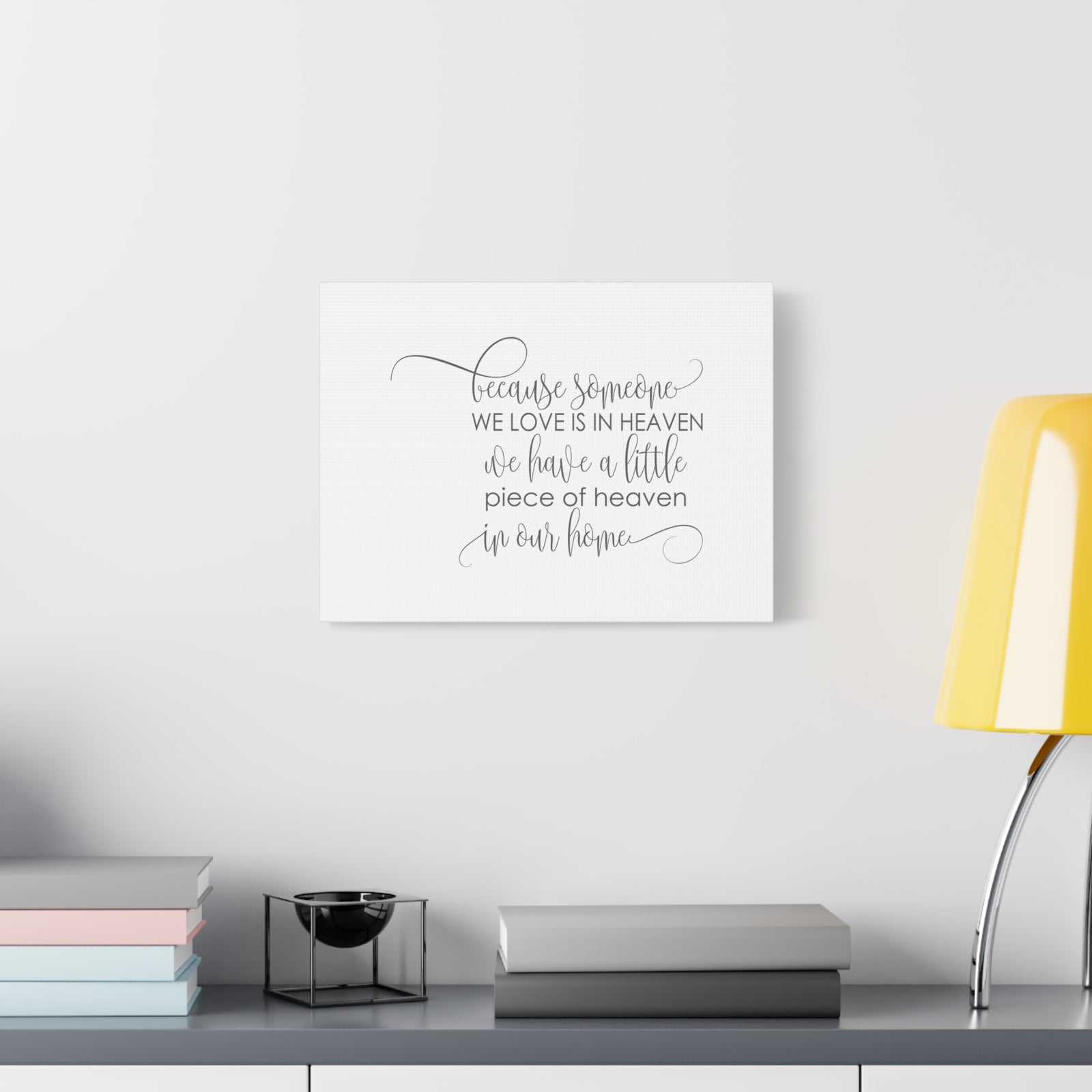 Scripture Canvas Love Is In Heaven PSALM 34:18 Christian Wall Art Bible Verse Print Ready to Hang-Express Your Love Gifts