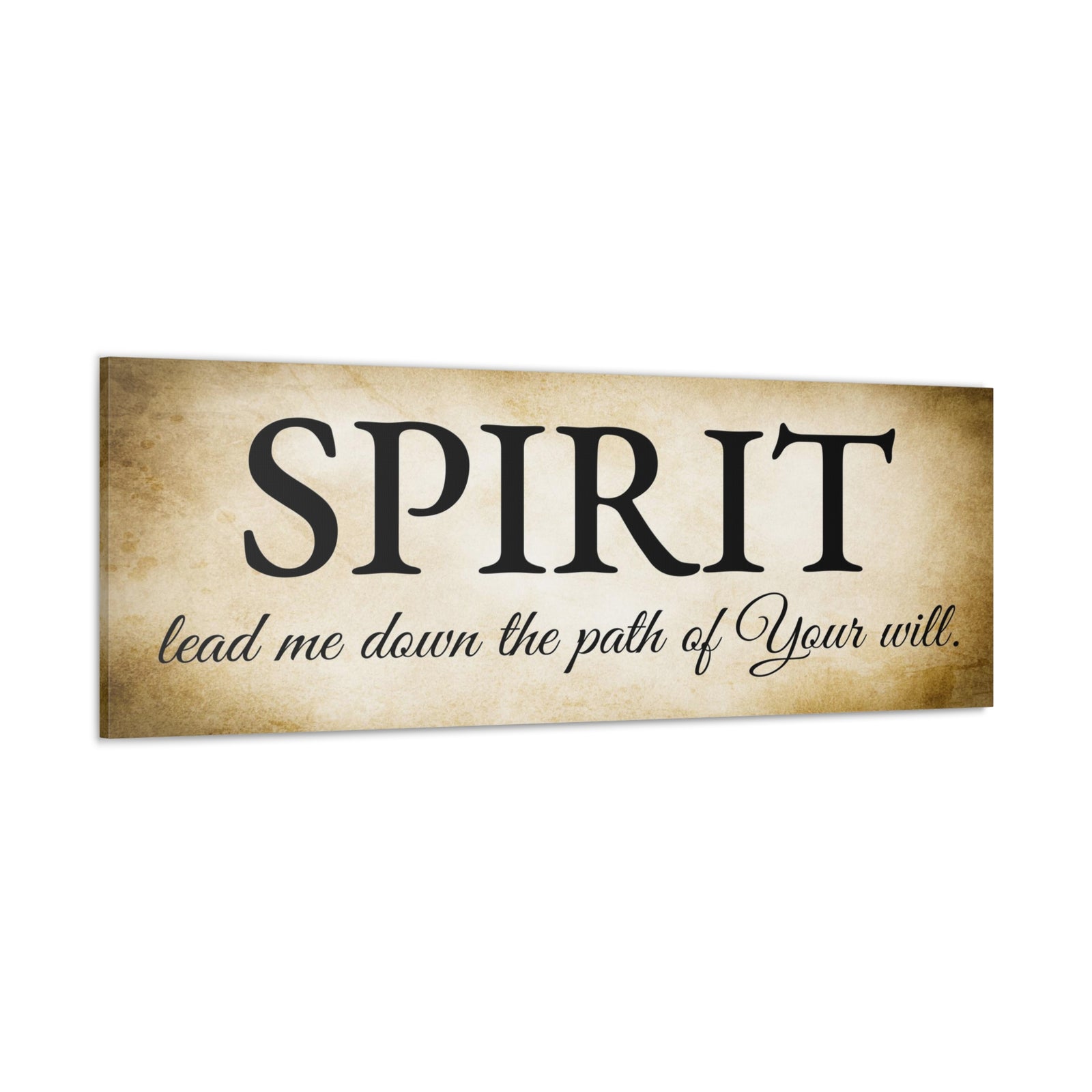 Scripture Walls Spirit Lead Me Gold Bible Verse Canvas Christian Wall Art Ready to Hang Unframed-Express Your Love Gifts