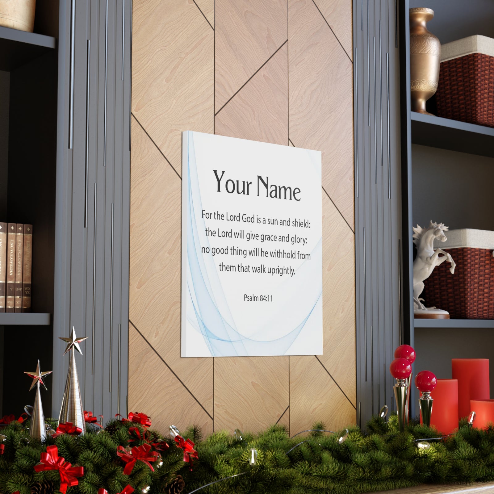 Scripture Walls Personalized Psalm 84:11 Bible Chapter Canvas Christian Wall Art Ready to Hang-Express Your Love Gifts