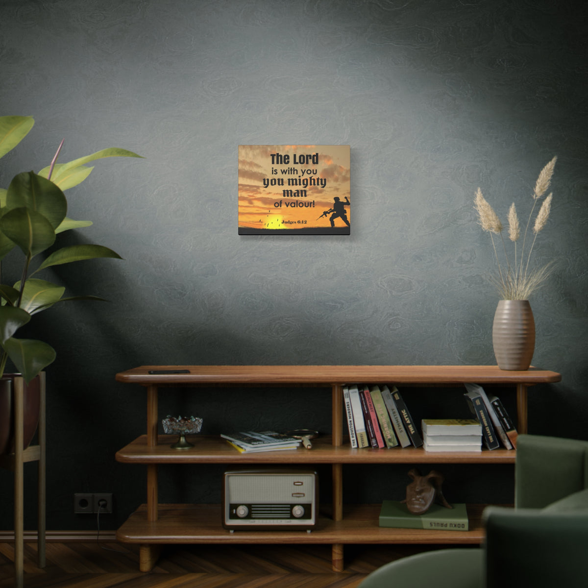 Scripture Wall Lord is with You Judges 6:12 Bible Chapter Canvas Christian Wall Art Ready to Hang-Express Your Love Gifts