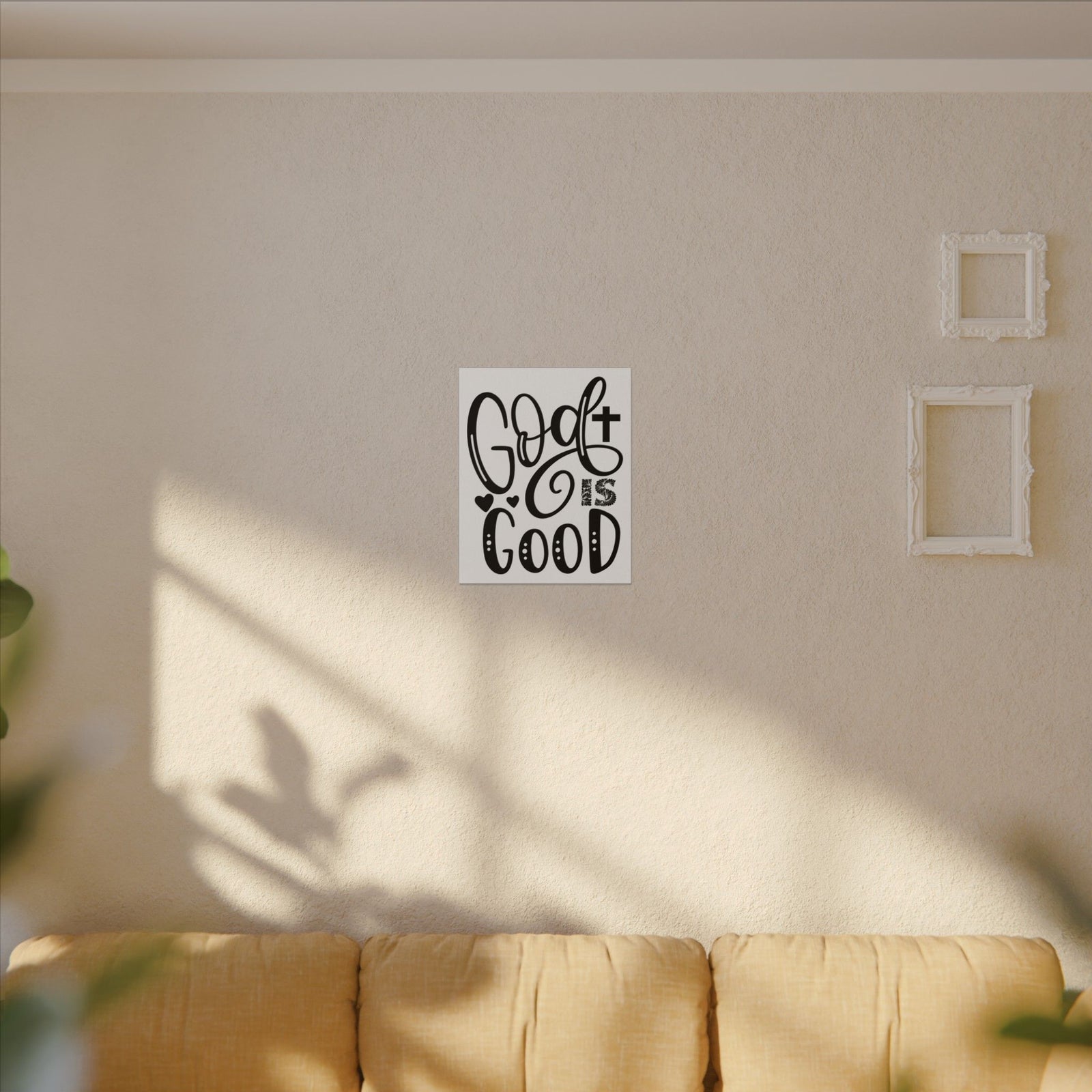 Scripture Canvas God Is Good Psalm 34:8 Christian Wall Art Print Ready to Hang-Express Your Love Gifts
