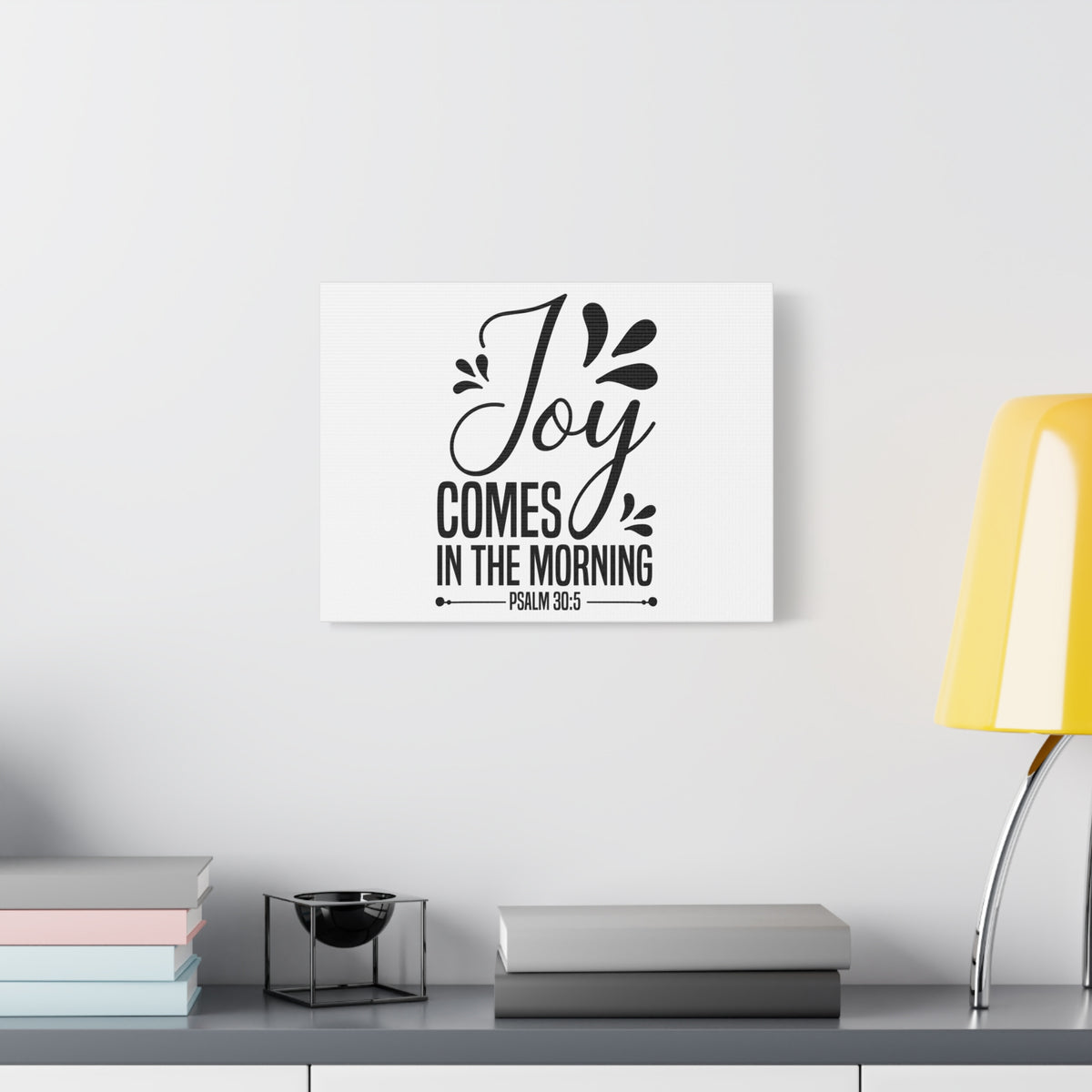 Scripture Canvas Joy Psalm 30:5 Christian Wall Art Bible Verse Print Ready to Hang-Express Your Love Gifts