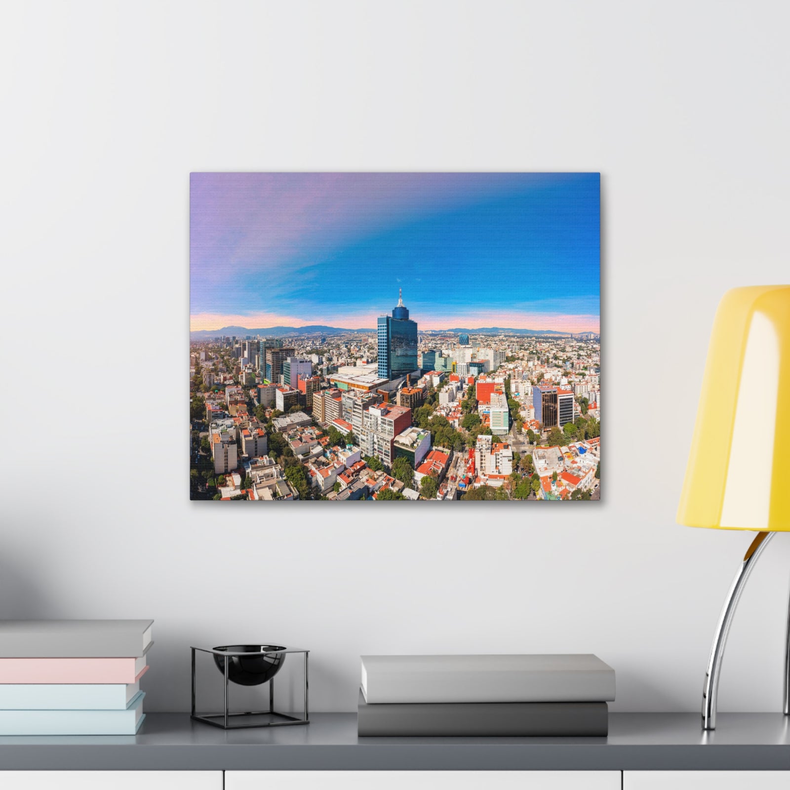 Mexico City Daytime Skyline Canvas Artwork High-Quality Breathtaking Stunning Cityscape for Home Decor Ready to Hang-Express Your Love Gifts