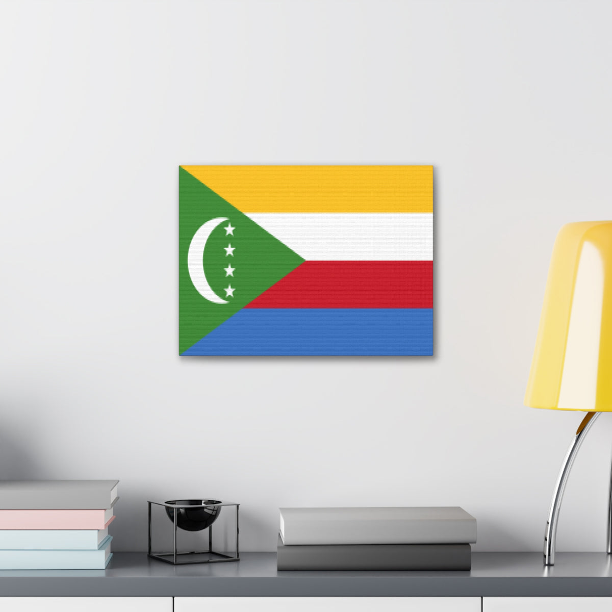 Comoros Country Flag Canvas Vibrant Wall Art Unframed Home Decor-Express Your Love Gifts