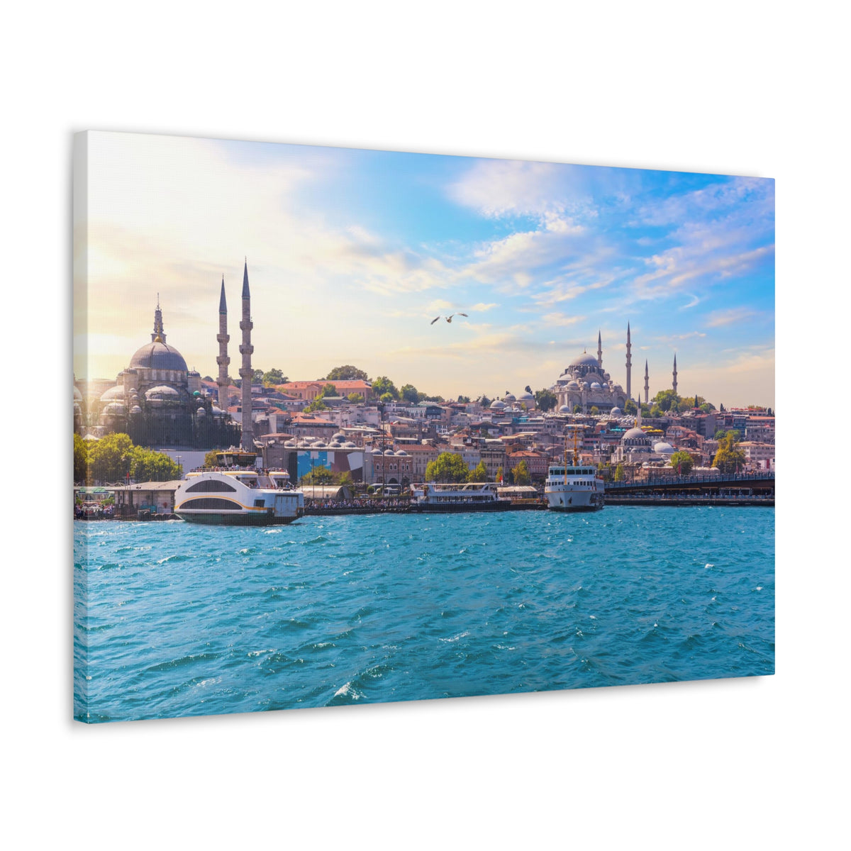 Istanbul Daytime Skyline Canvas Artwork High-Quality Breathtaking Stunning Cityscape for Home Decor Ready to Hang-Express Your Love Gifts