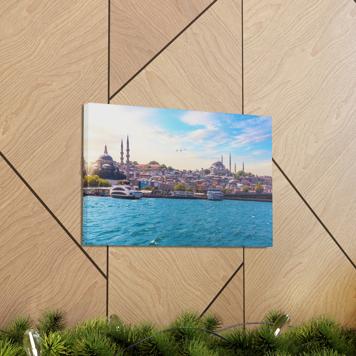 Istanbul Daytime Skyline Canvas Artwork High-Quality Breathtaking Stunning Cityscape for Home Decor Ready to Hang-Express Your Love Gifts