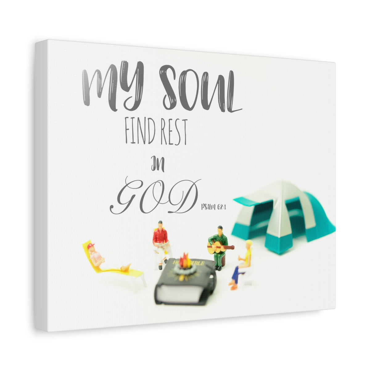 Scripture Walls Rest In God Psalm 62:1 Bible Verse Canvas Christian Wall Art Bible Verse Print Ready To Hang-Express Your Love Gifts
